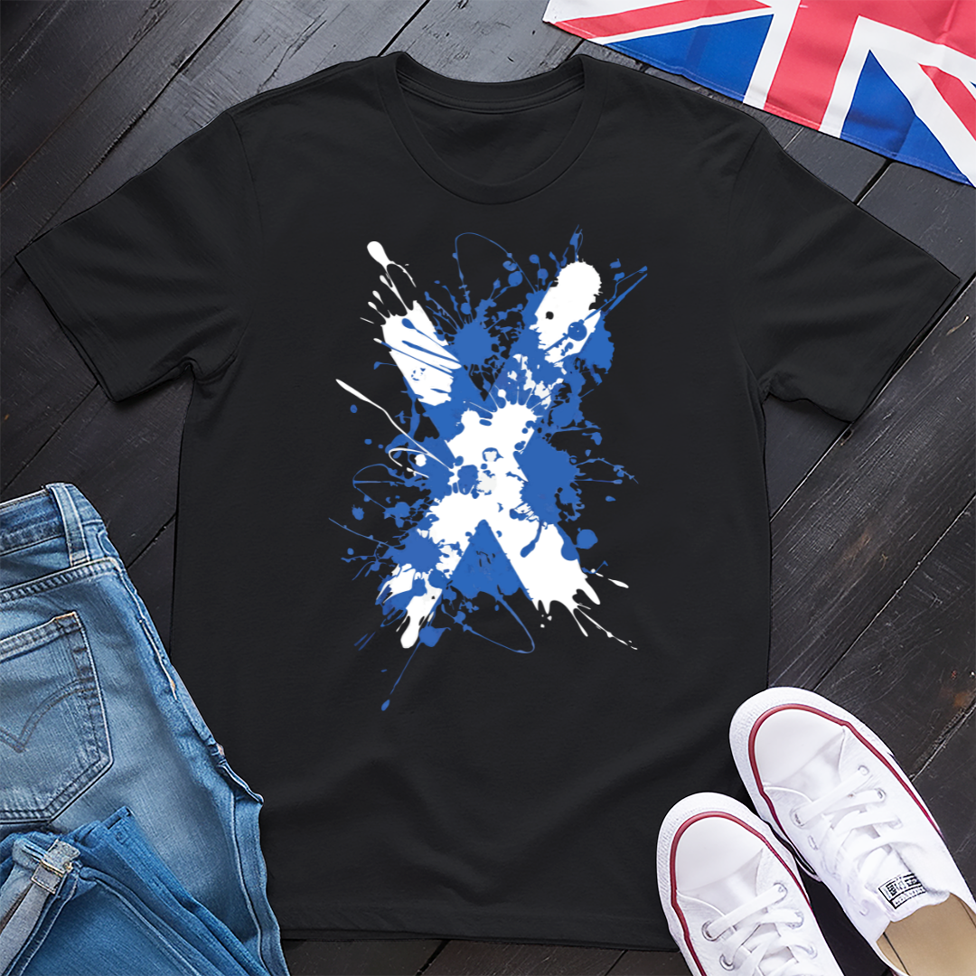 Scotand Saltire Splat T-shirt