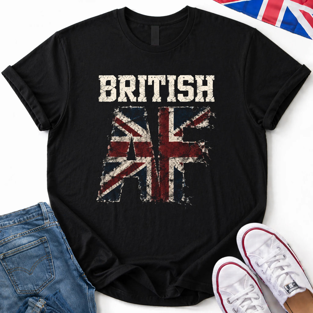 British AF Distressed T-Shirt