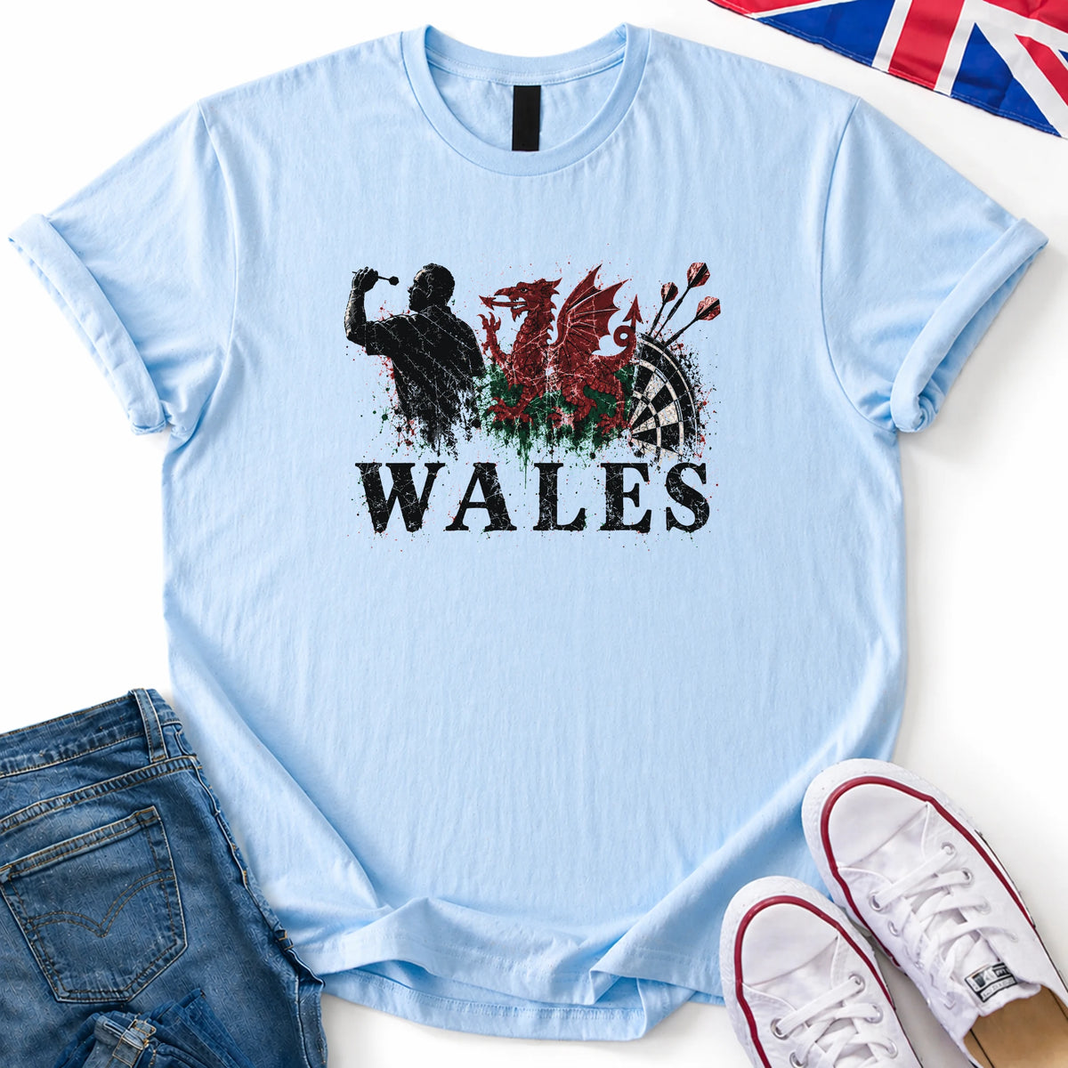 Wales Darts (Distressed) T-Shirt