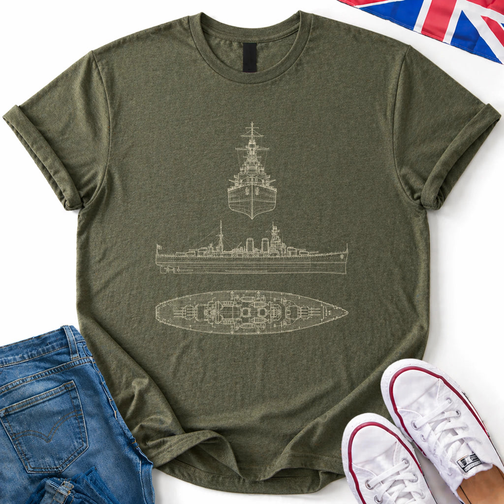 battlecruiser HMS Hood T-Shirt