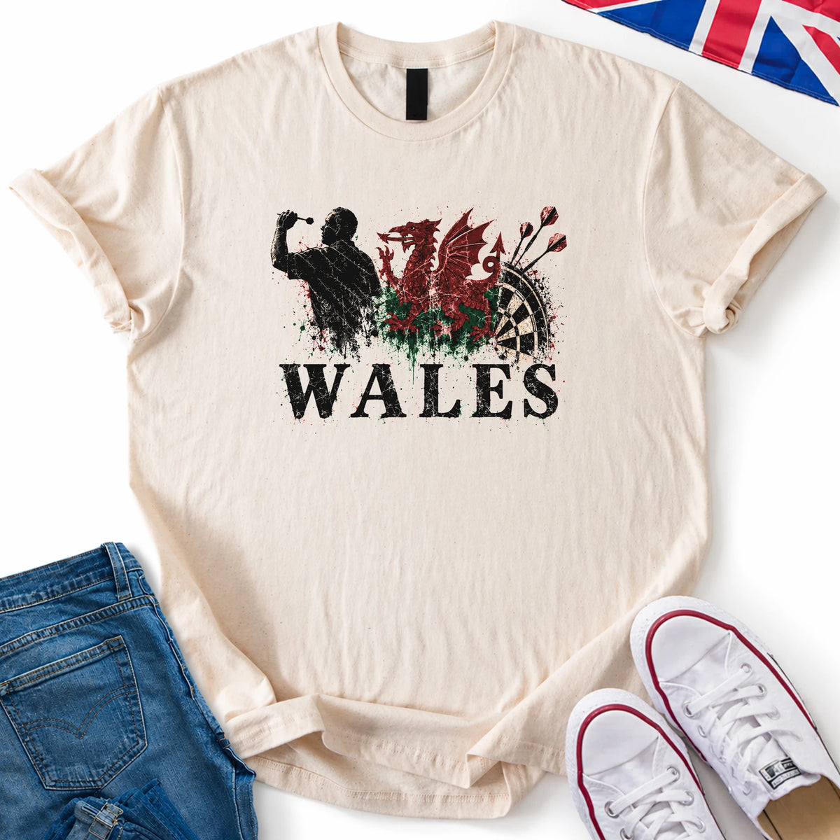 Wales Darts (Distressed) T-Shirt