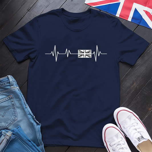 Heartbeat of Britain - Black and White T-shirt