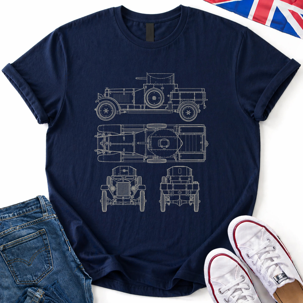 BRITISH ARMOURED CAR 1914 T-Shirt