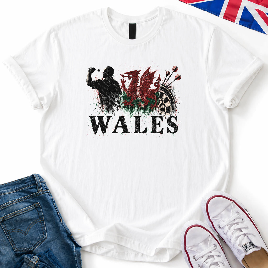 Wales Darts (Distressed) T-Shirt